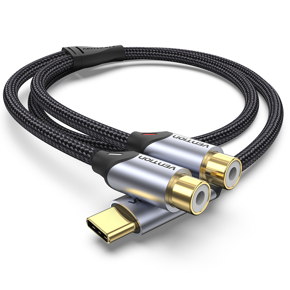 벤션 울트라 DAC C타입 to 2 RCA Female 오디오 케이블, BGVHD 0.5m, 혼합색상 16,400원