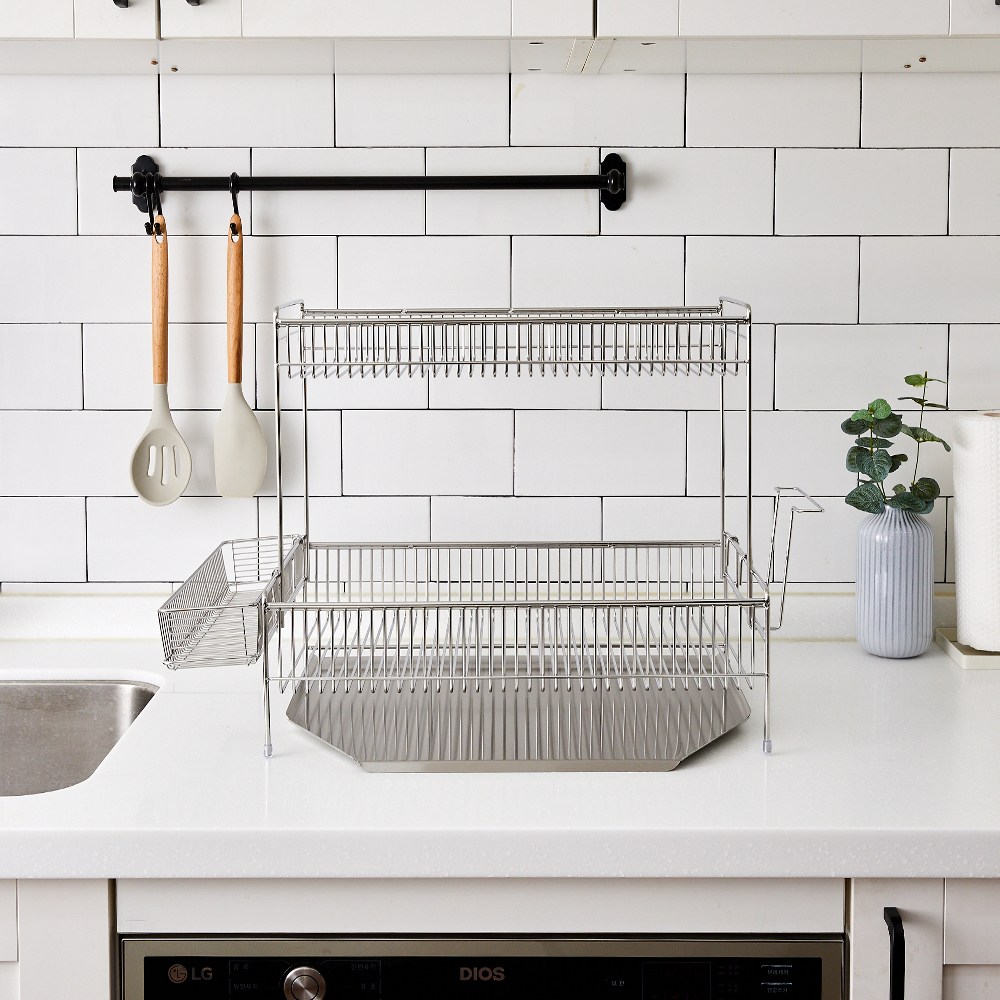 [MODERN HOUSE 중계점] 물빠짐좋은 올스텐304 2단 식기건조대 와이드형 KO0123002 85,280원