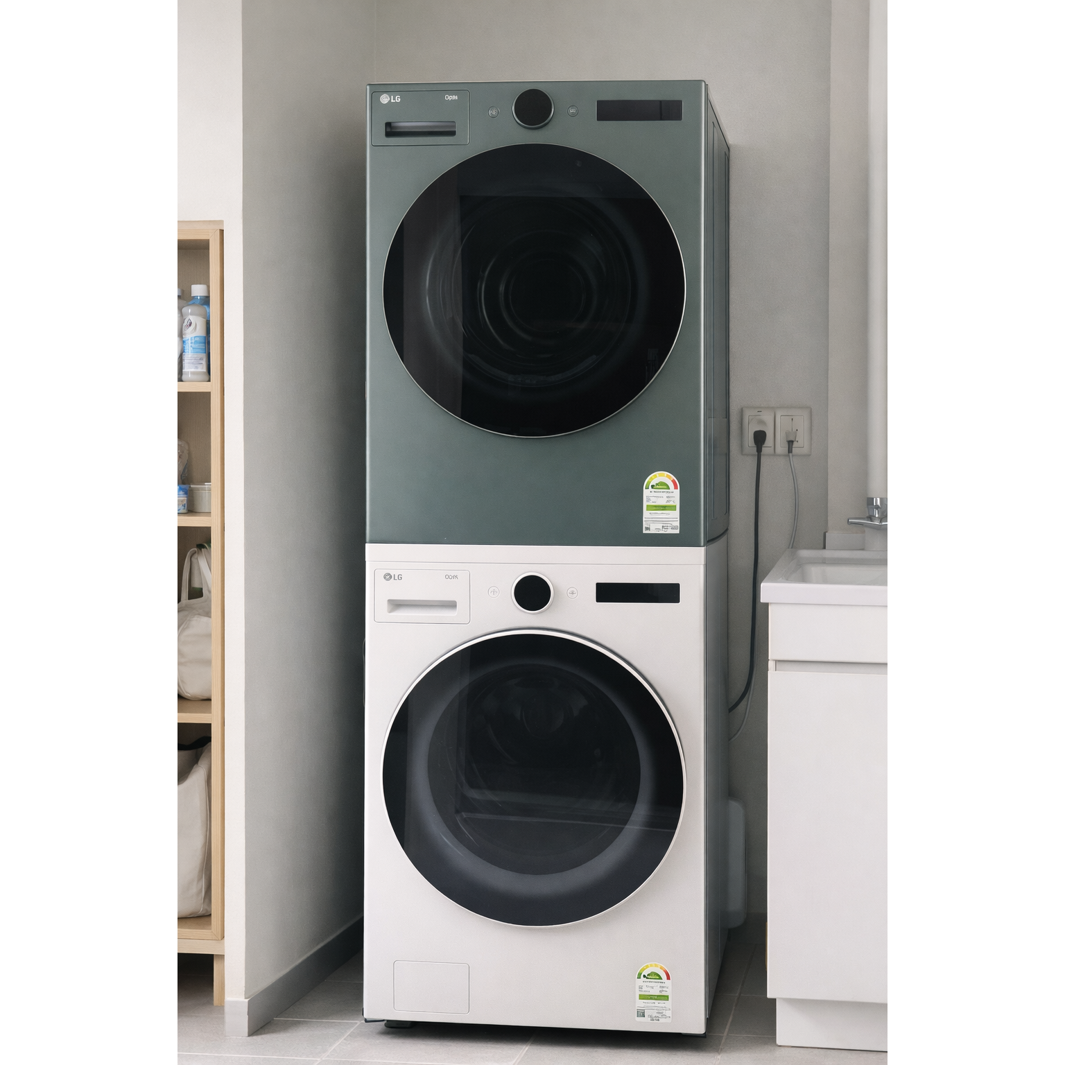 LG전자 트롬 드럼세탁기 + 건조기 + 스태킹키트 FX24GNG-GNG 24kg + 20kg 세트 방문설치 2,349,000원
