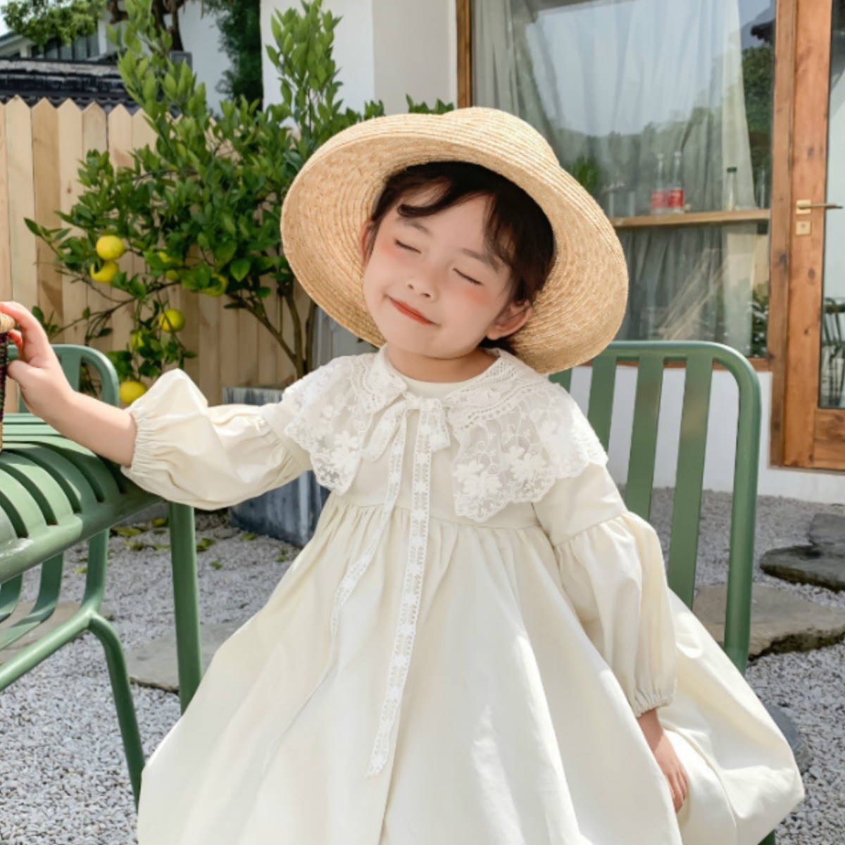 찌니미니마켓 유아 주니어 결혼식하객룩 여아 자매룩 데일리 아이보리 원피스 34,900원