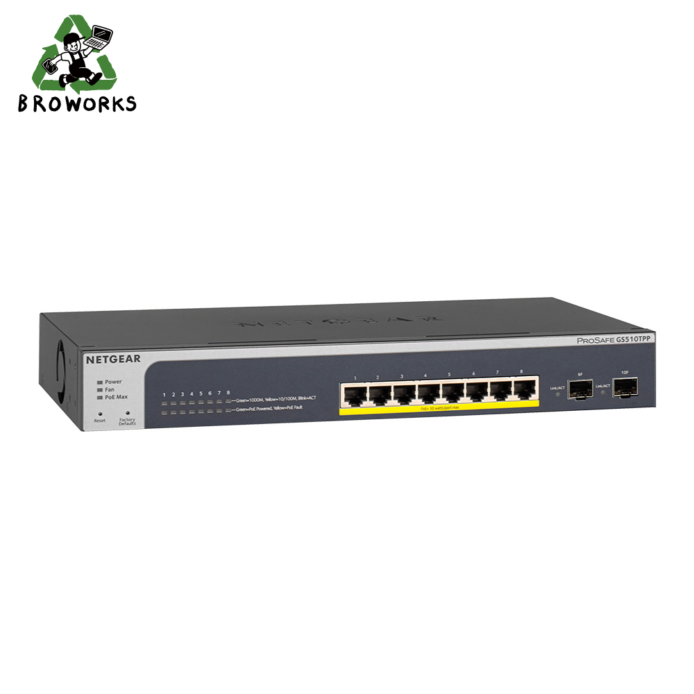 넷기어 GS510TPP [스마트스위치 / 1Gbps / 8Port + 2Port SFP PoE+ / Rack or Desk Type] 799,000원