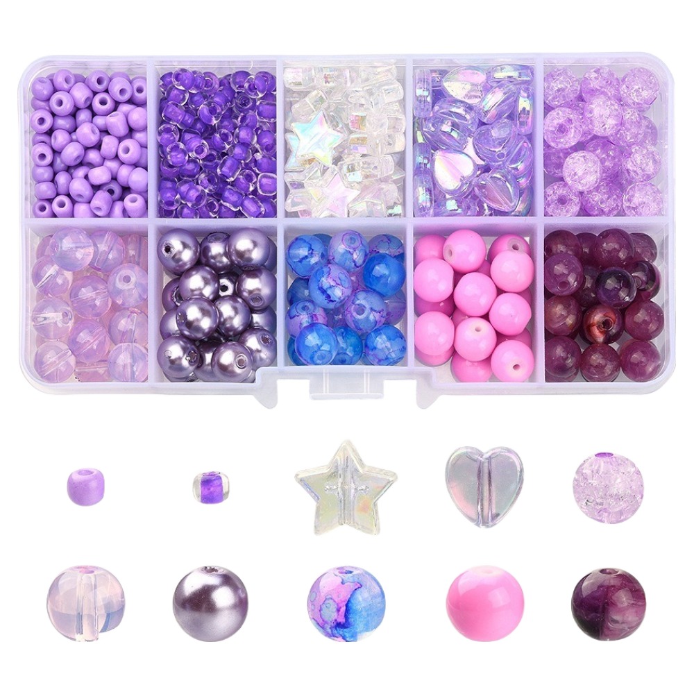 비즈 키링 만들기 10종 세트, 퍼플, 1세트 10,500원