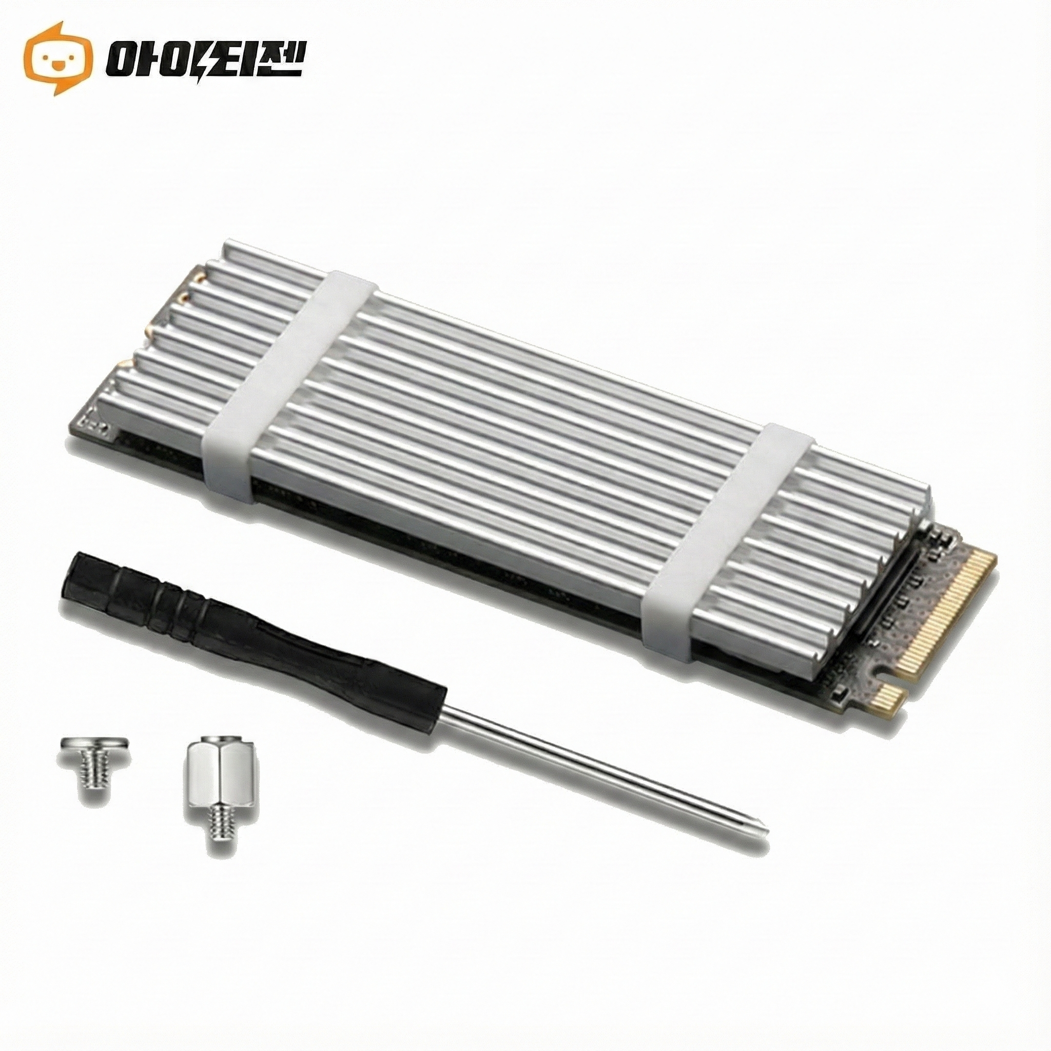 M.2 SSD 방열판 NVME 히트싱크 히트파이프 기본형 P201, 실버 3,900원