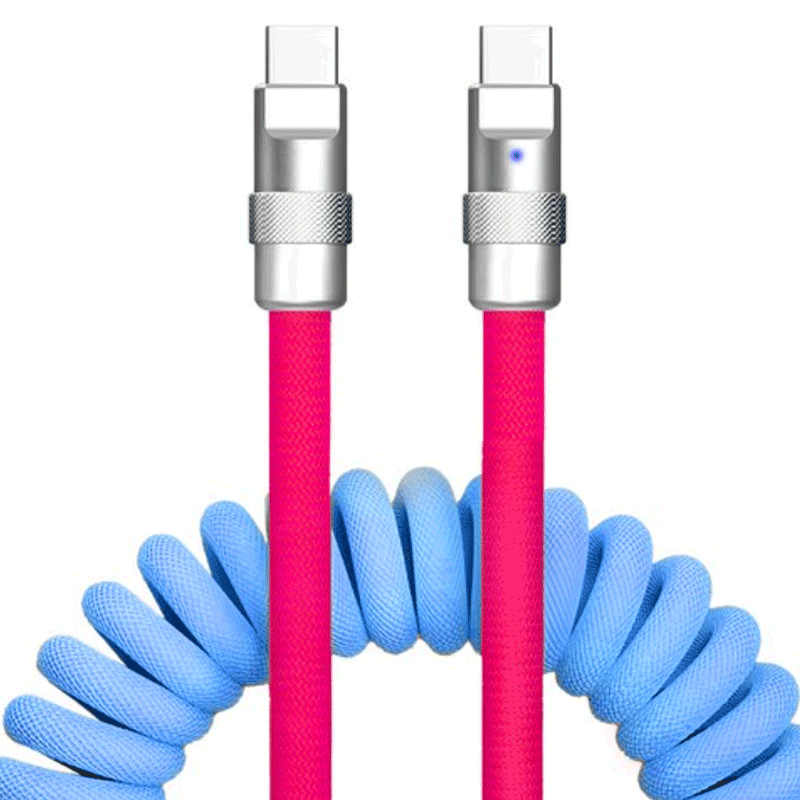 쏘플링 코일 스프링 C타입-C타입 120W PD 초고속 충전 케이블, 블루핑크, 1개, 1.8m 8,900원