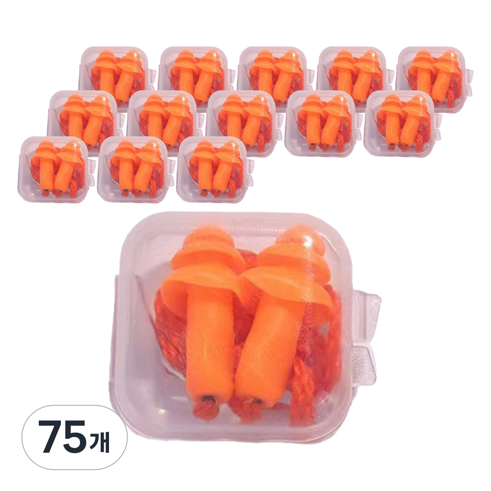 디케이원 세련된 소음방지 귀마개 오렌지 1.4 x 2.8 cm, 75세트, 1쌍 41,500원