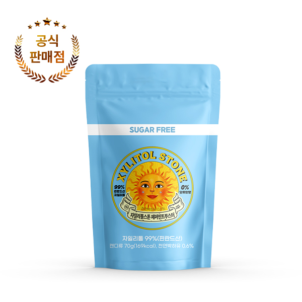 자일리톨스톤 100% 핀란드산 자일리톨 사탕 캔디 70g 지퍼백 당류 0% 무설탕, 70g, 1개, 1개입 6,800원