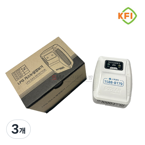 가스누설경보기(LPG용) 수산홈텍 FB-370P, 혼합색상, 3개 59,350원
