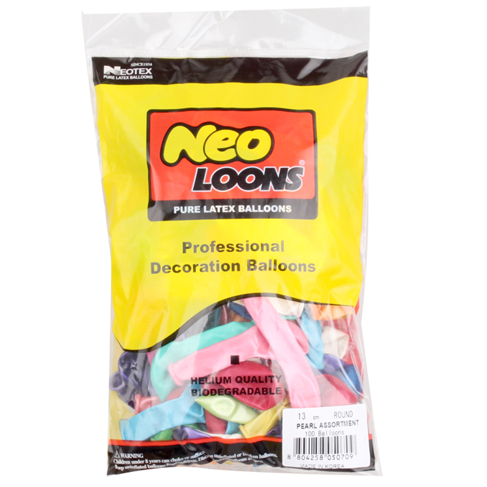 네오텍스 네오룬즈 13cm 라운드풍선, 펄혼합, 1개 5,980원