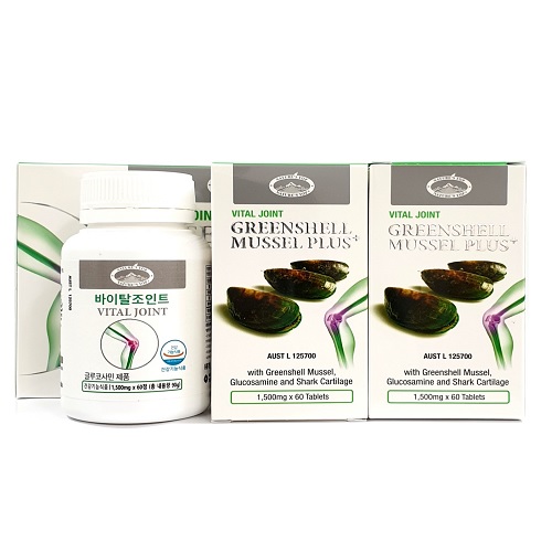네이쳐스탑 바이탈조인트 그린쉘머슬 플러스 1,500mg x 60정 x 3병 세트, 1세트, 180정 69,000원