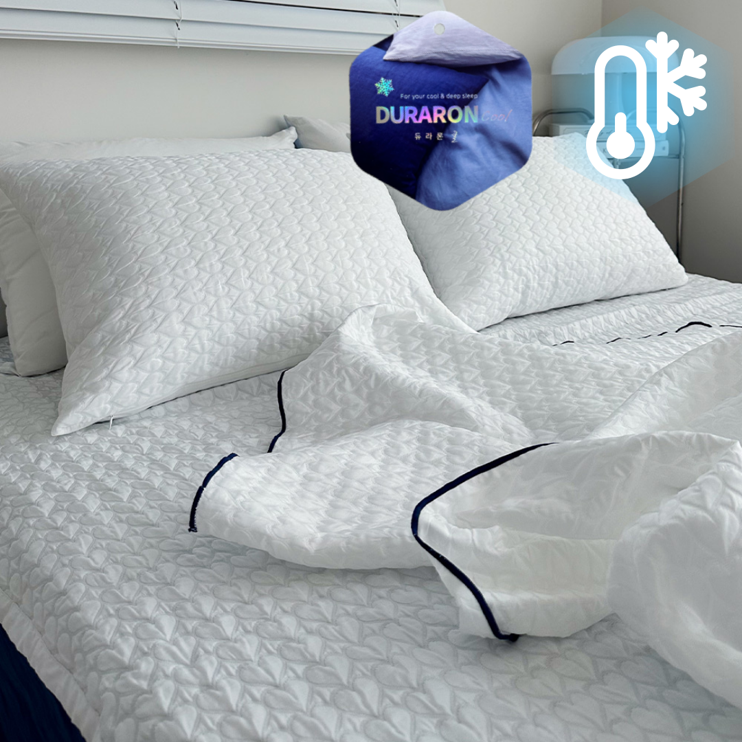 온기브 럽쿨 아이스 듀라론 쿨 냉감 얇은 여름 이불 세트 4colors (SS/Q) 85,900원