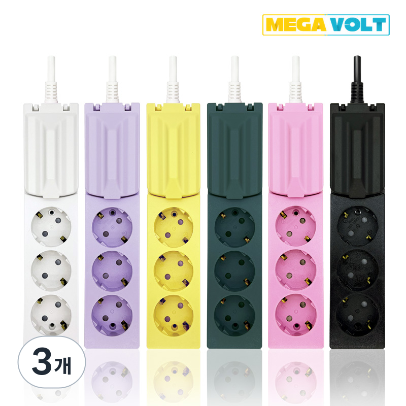 메가볼트 고용량 4000W 멀티탭 3구 누전차단 WI-CTAP-3C 70,200원