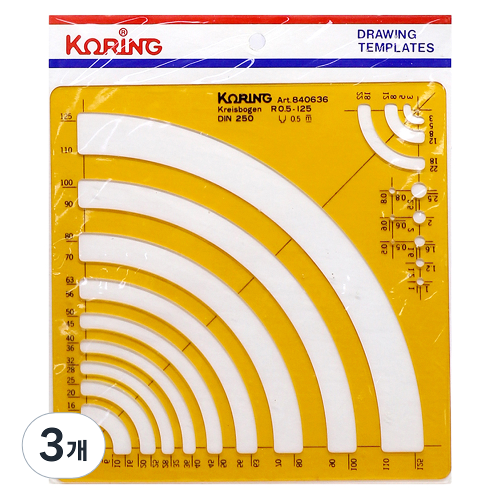 코링 원주 원형 형판 자 1 / 4 K-840636, 단일색상, 3개 34,800원