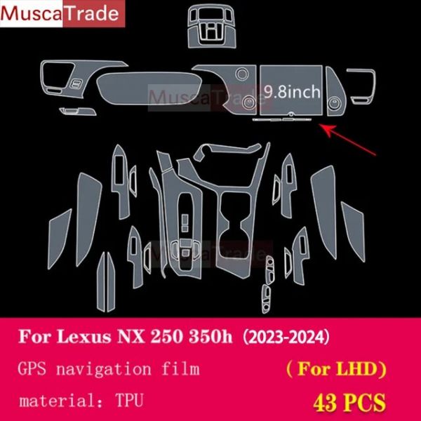 액정 보호 필름 센터 콘솔 스크래치 방지 투명 TPU 렉서스 NX NX450H NX350 NX250 NX350H 20222023 2024 70,900원