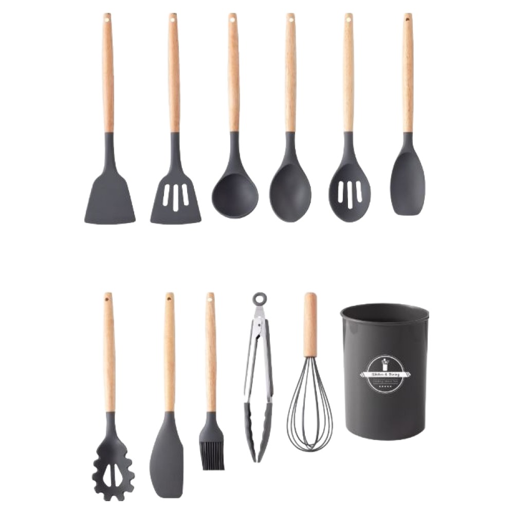noblee 실리콘 주방 조리도구, 차콜, 1세트, 12종 22,500원
