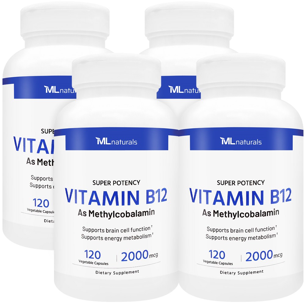 [미국빠른직구] 신제품 마이라이프 내추럴스 비타민 B12 (메틸코발라민) 2000 mcg, 4개, 120정, 현재가 61,900원