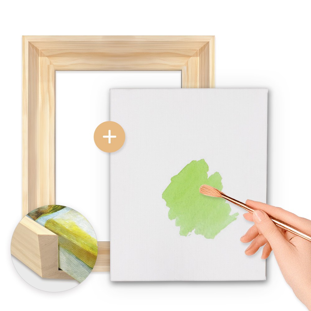 올인원 캔버스 정식 왁구 + 아사천 + 직각 올림 액자 F_인물형, 1개, 20호 98,000원