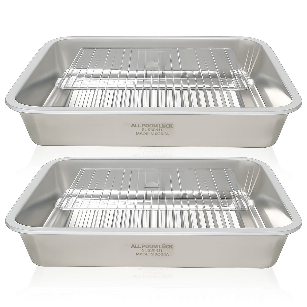 올품락 국산 포스코 STS304 스텐 다용도 트레이 밧드 2종세트, ., 1세트 36,210원