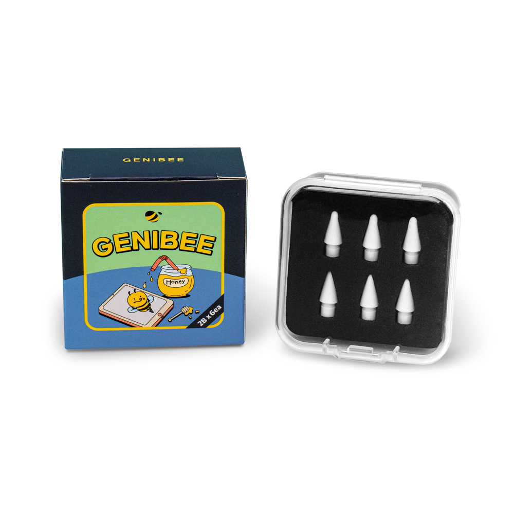 지니비 애플펜슬 호환 펜촉 2H 2B 드로잉 펜촉, 연필질감, 2B 6개입, 1세트 13,900원