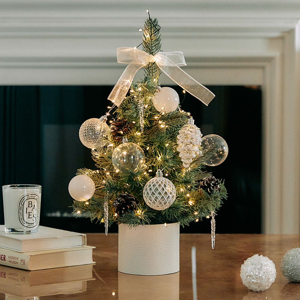 베베데코 크리스마스 미니 트리 풀세트 + 리모컨 + LED 150구 웜지네전구 USB 24,900원