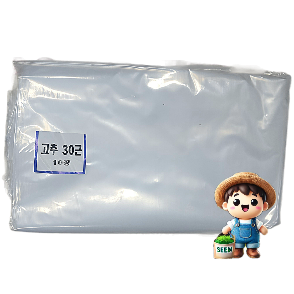 다용도 고추 비닐 10근 두꺼운 투명 비닐봉투 10장 김장 봉투 이사용 포장 80X110 10,000원