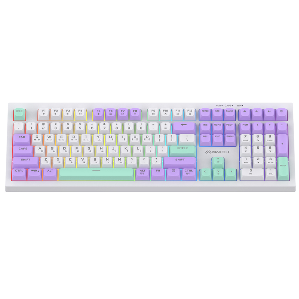 맥스틸 무소음 RGB 게이밍 사무용 유선 키보드 20,900원