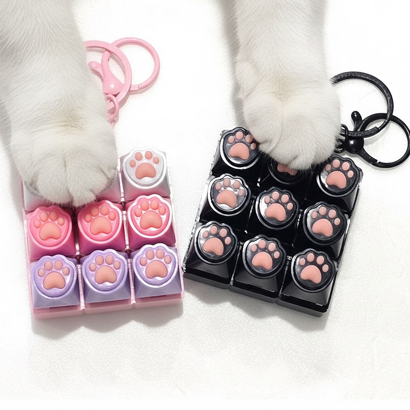 딸깍이 키링 귀여운 냥이 젤리 촉감이 좋은 냥냥이 젤리키캡 2종류 11,400원