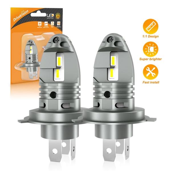 호환  DRIVEVISION-H4 Led 헤드라이트 전구 20000LM 고휘도 램프 이중 구리 튜브 하이로우 빔 LED 전구 CSP 칩 6000K 화이트 2 개 29,990원