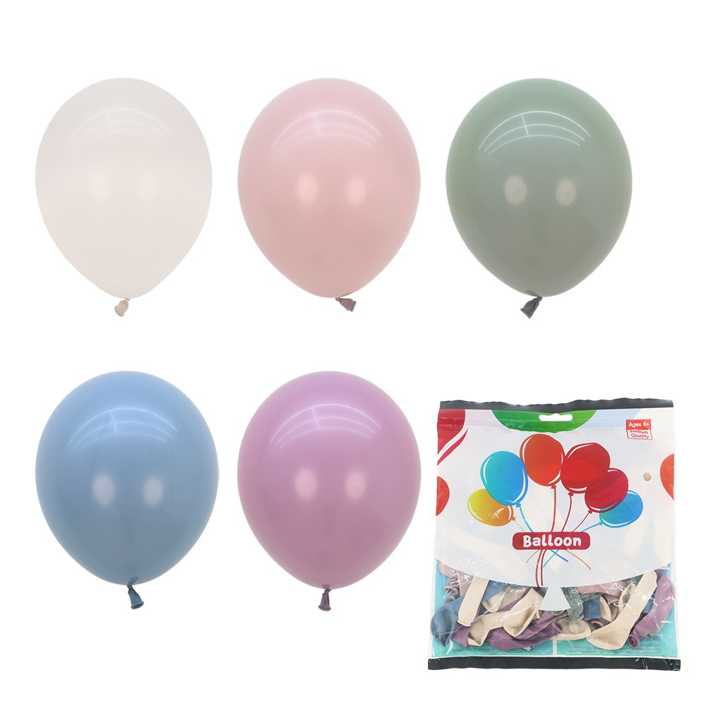 파티짱 파스텔 더스크 혼합 색상 풍선 100개입, 13cm 혼합 색상 풍선 (100개입/파스텔더스크) 8,400원