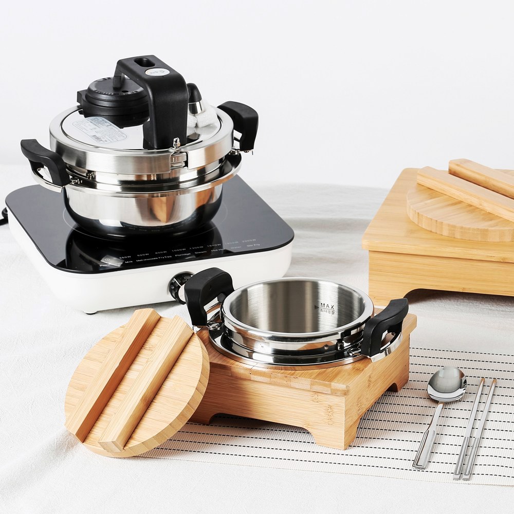 클레딘 인덕션 스텐 통3중 압력솥, [단품]2.2L압력밥솥(2~3인용)받침대X, 1개, 2.2L 97,500원