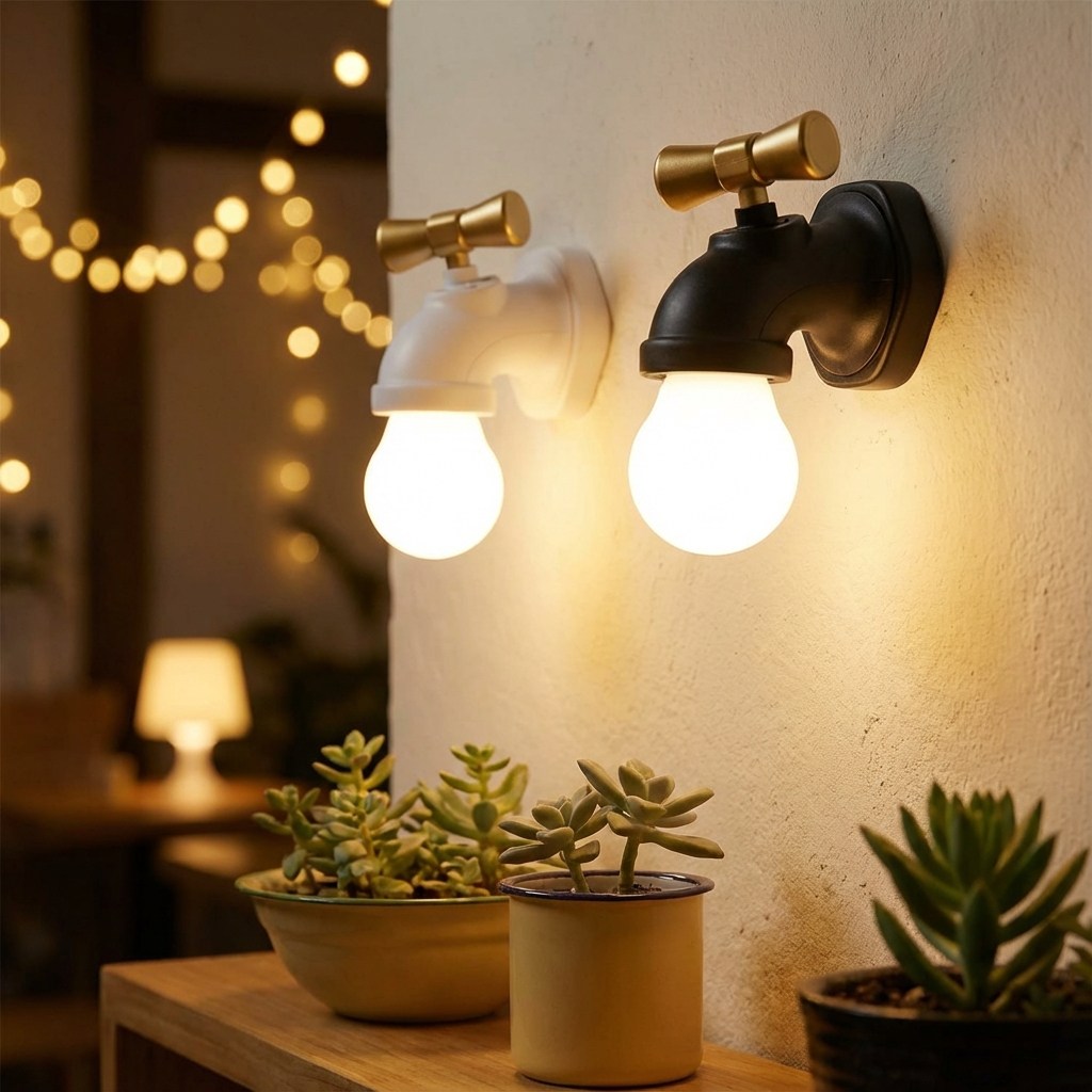 OiRA 수도꼭지 LED센서등 동작감지 터치등 인테리어 벽조명, 화이트 28,000원