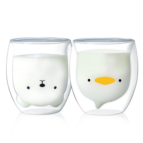 귀요미 캐릭터 내열 이중유리컵 2종 세트 160,010원