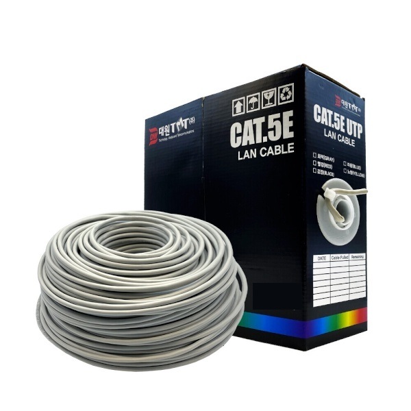 대원티엠티 CAT5e UTP 제작 랜케이블 단선 24awg 통신공사용 58,000원
