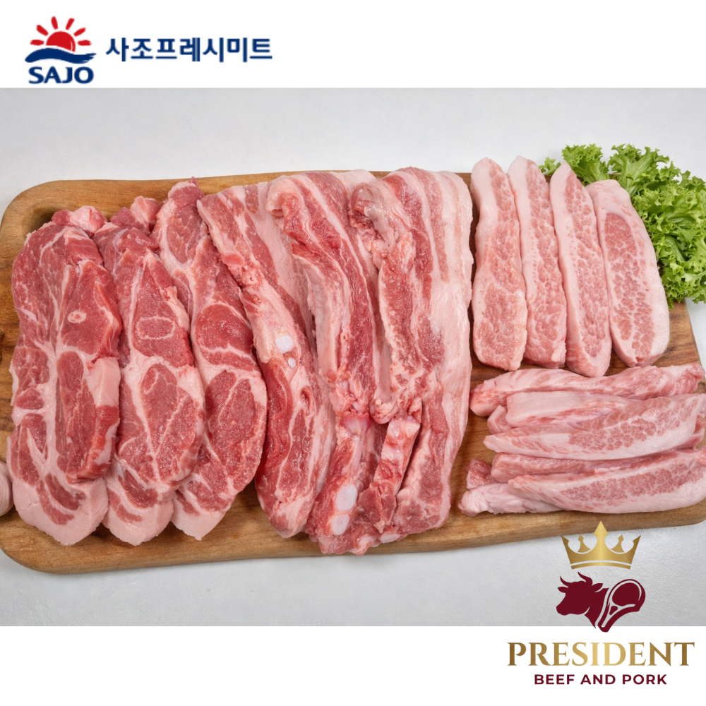 [사조프레시미트] 프레지던트 선물세트 VIP등급 한돈 구이용 1.1kg 명절선물, 단품 69,800원