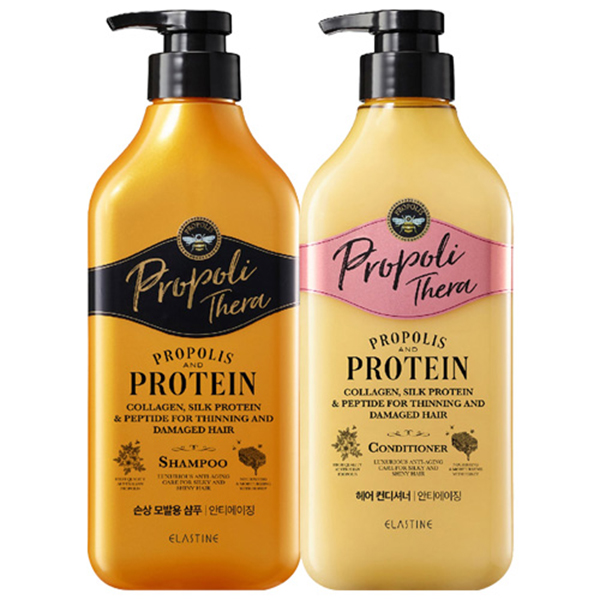 엘라스틴 프로폴리테라 안티에이징 ( 건조하고 손상된 모발용 샴푸 500ML 1개 + 헤어 컨디셔너 500ML 1개 ) / 프로폴리스 추출물 함유 19,280원