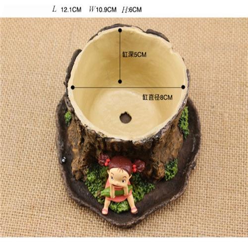 수지 화분 토토로 피규어 홈 데코 입상 분재 미니어처 동물 만화 다육이 정원 장식 35,420원