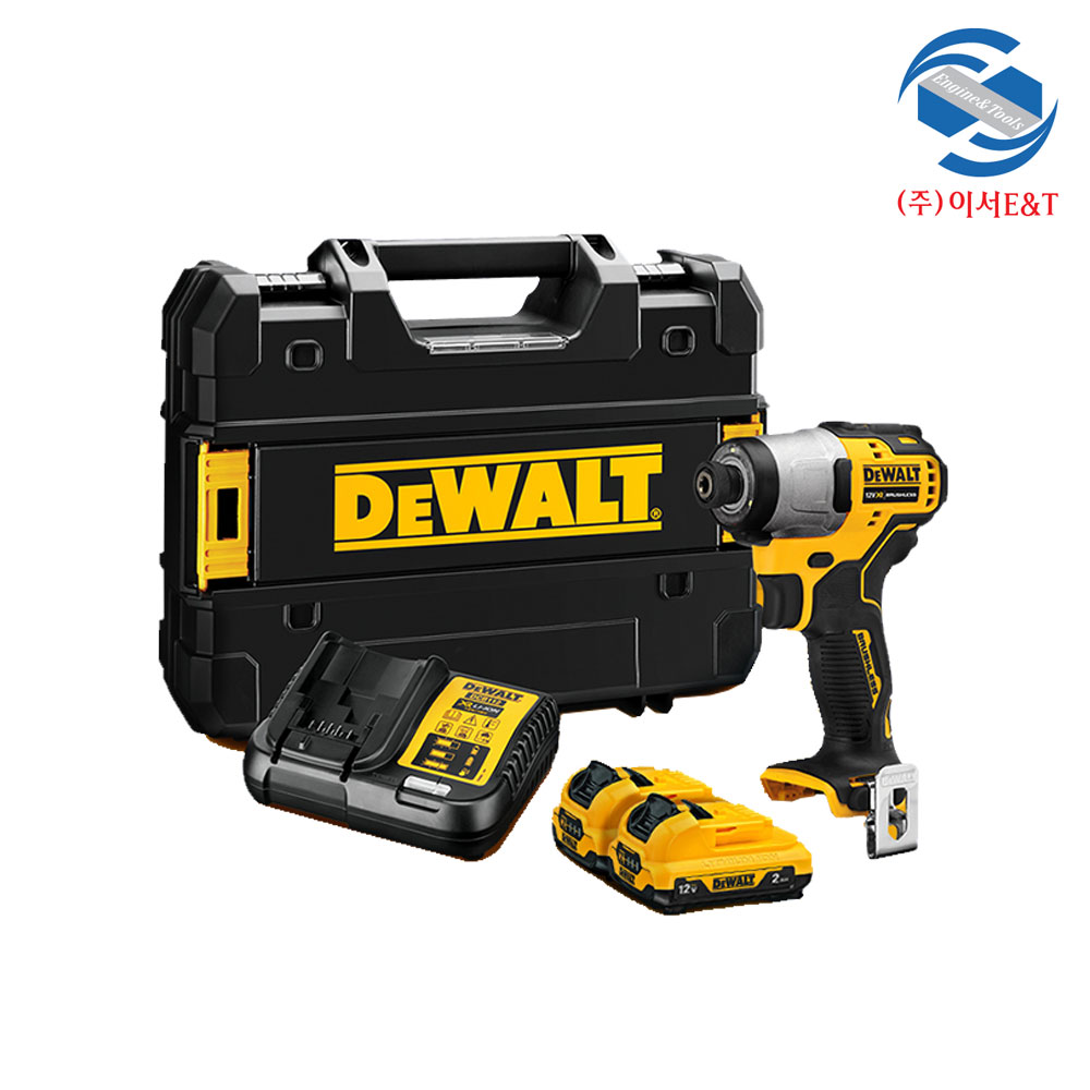 DEWALT 디월트정품 12V MAX 브러쉬리스 컴팩트 임팩 드라이버 DCF801D2 배터리 2Ah 2개 세트 253,600원