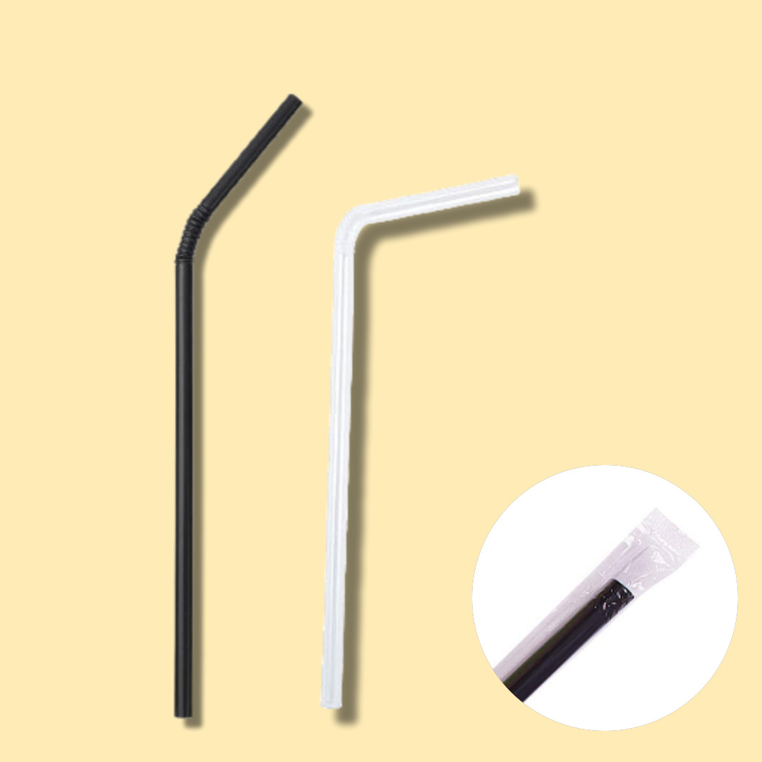 자바라 검정 투명 플라스틱 일회용 주름 빨대 벌크 개별 포장 스트로우 10000개 81,200원