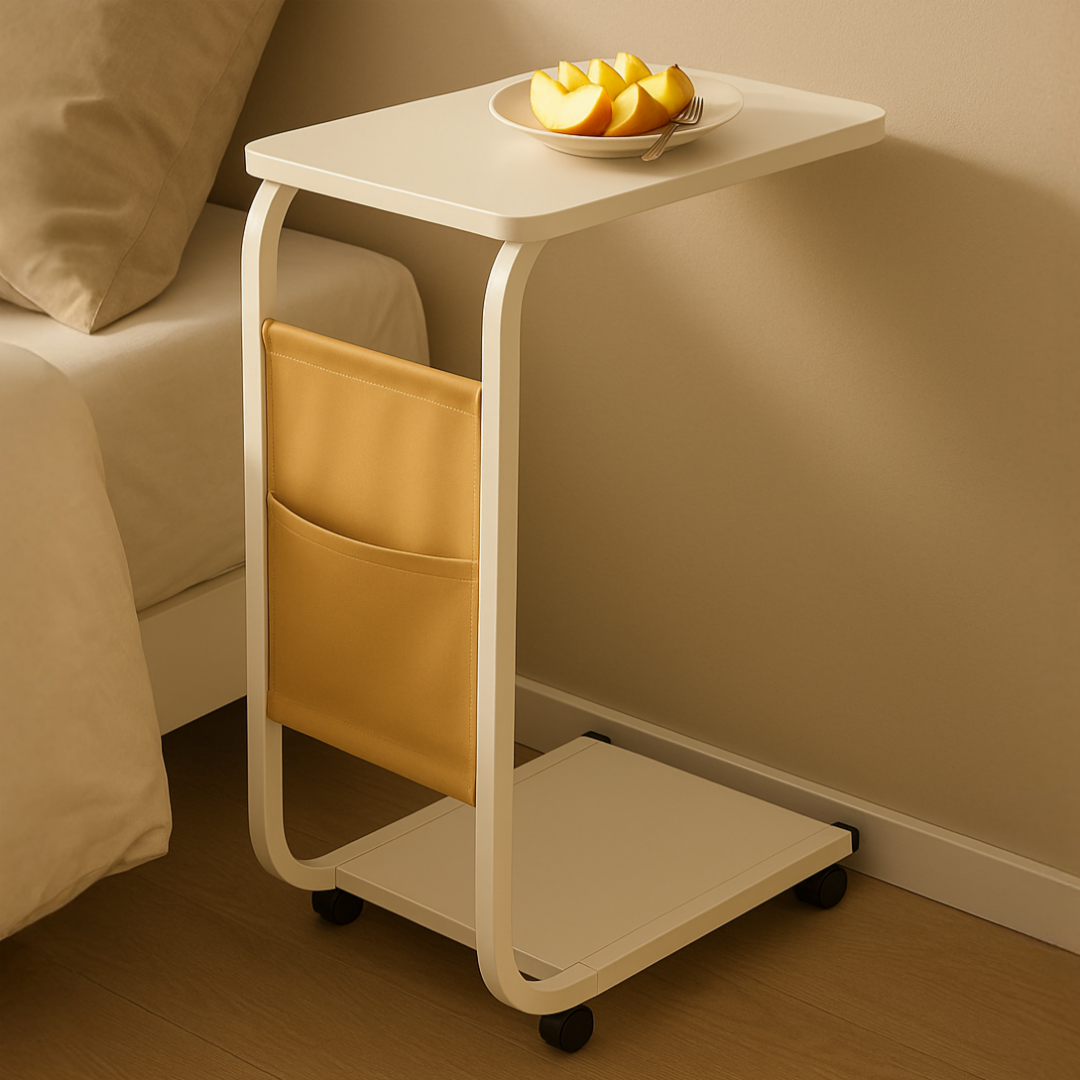 근지 사이드테이블 2단 측면수납 협탁 침실 거실 침대 협탁 테이블, 화이트 22,700원