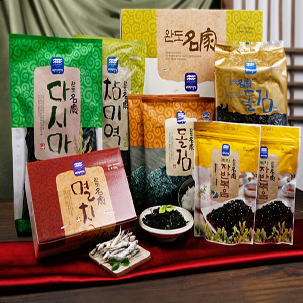 완도명가 알뜰종합세트1호(돌김100장,건미역100g,건다시마200g,구이김7매x2봉,녹차자반볶음70gx2봉,다시멸치500g) 51,700원