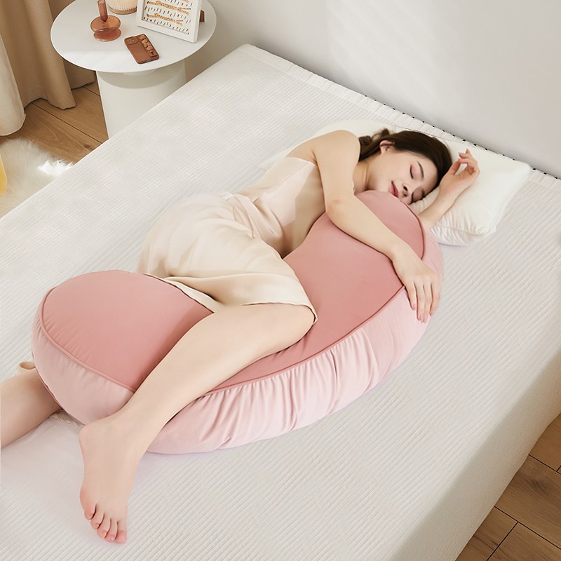 LINSHU 다용도 부드러운 바나나 바디필로우 숙면 도우미 롱베개 커버분리세탁, 핑크 38,600원