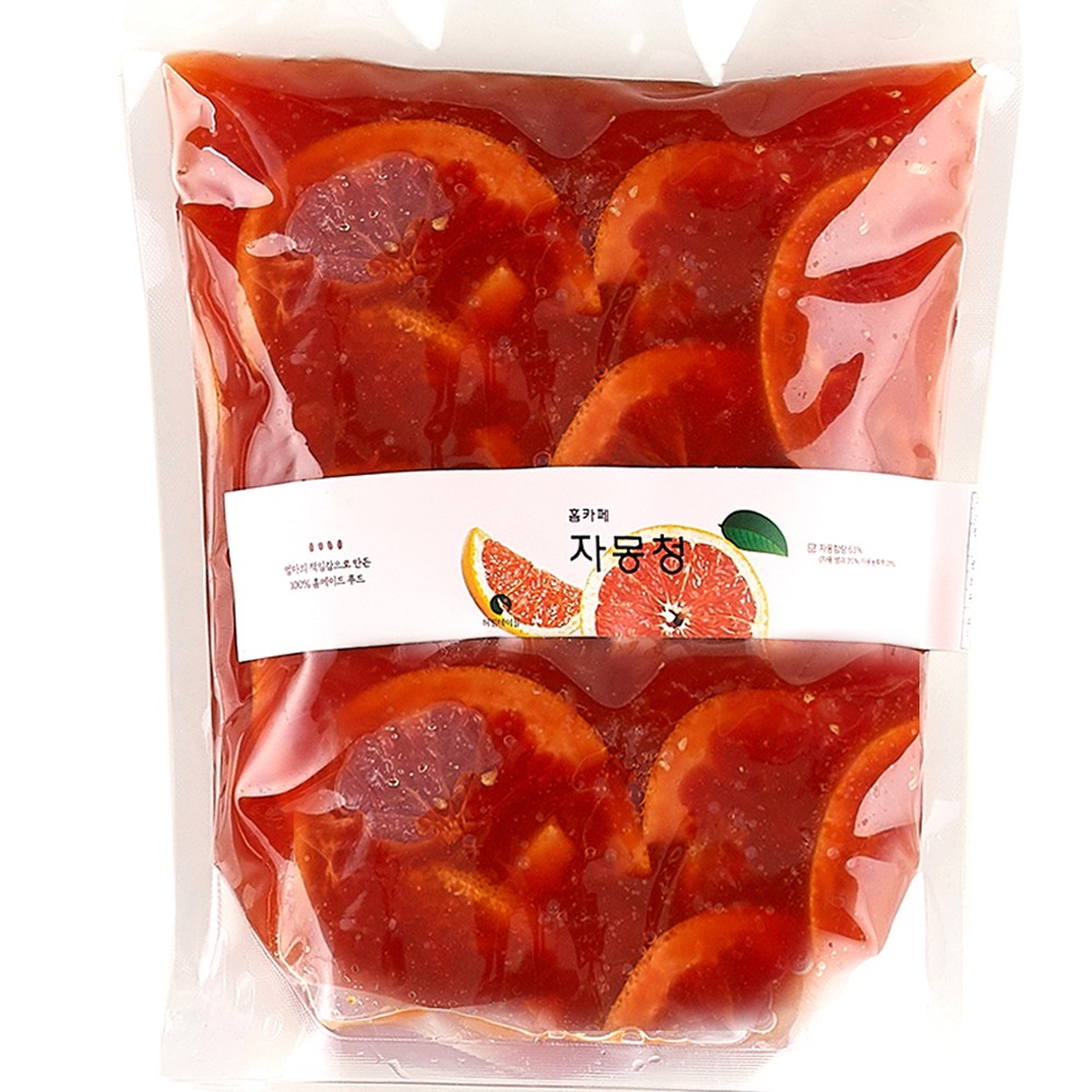 리뉴얼 자몽함유 63% 수제 자몽청 카페납품 허밍테이블, 2kg, 1개입, 1개 35,900원