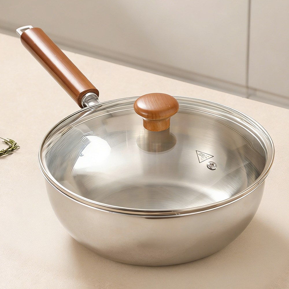 CookNest IH 통3중 316 스텐 궁중팬 인덕션 멀티팟 편수 냄비, 1개, 은색, 22cm 32,800원