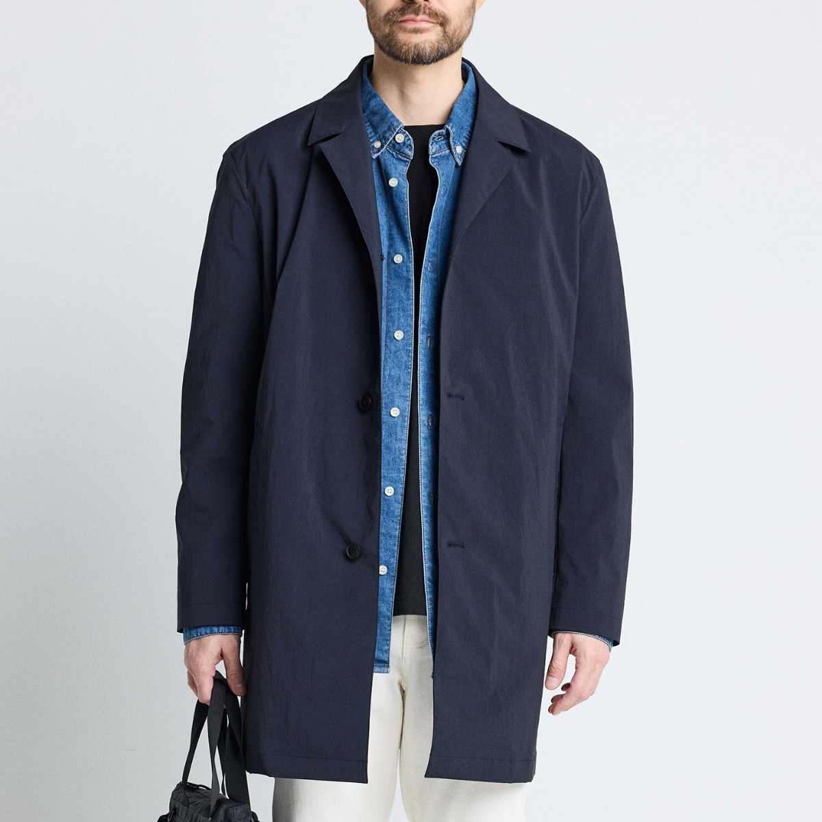 [STCO] 남성 간절기 경량 맥 트렌치 코트 세미오버핏 네이비 99,900원