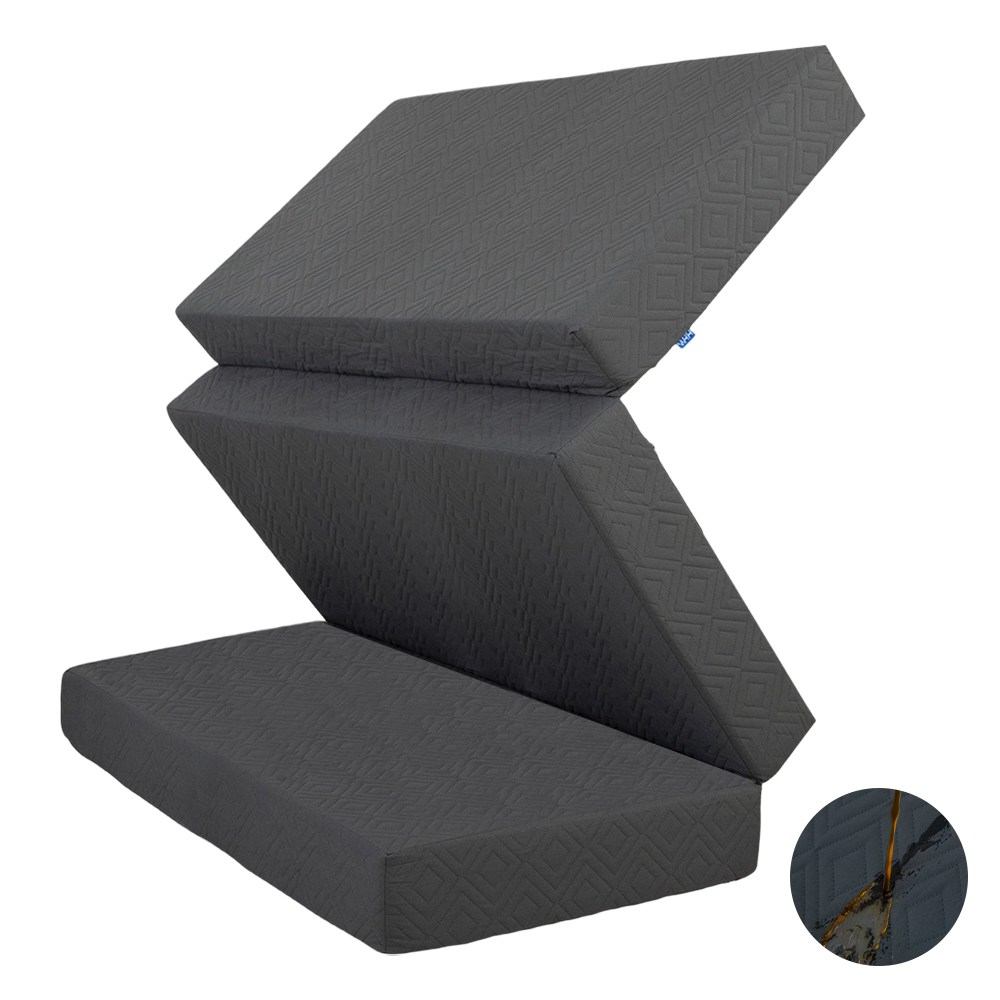 WHH 3단 접이식 45d 메모리폼+25d고탄력 폼 매트리스 방수 항균기능 간이침대 휴대용 다양한 기능 토퍼 105,550원