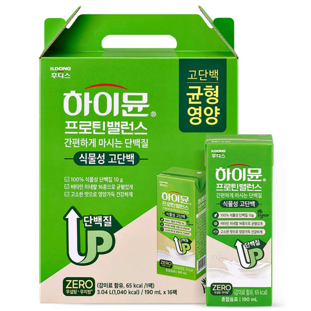 하이뮨 프로틴 밸런스 음료 식물성 고단백, 16개, 190ml 24,000원