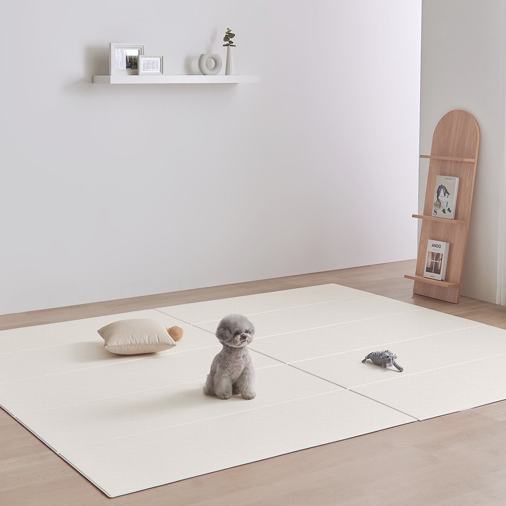 피오르 반려동물 미끄럼방지 매트 폴딩형, 트위드 베이지, 1개 68,200원