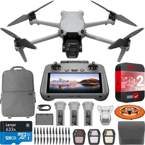 DJI Air 3S 플라이 모어 콤보 RC 2 스크린 원격 조종기 드론 1인치 CMOS 와이드 앵글 및 미디엄 텔레 카메라 4K60fps 전방위 감지 스마트 RTH 3개 배터리 5,223,000원