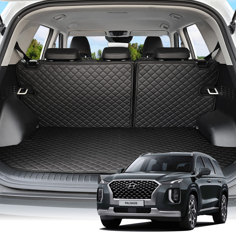 팰리세이드 전차종 퀼팅 트렁크매트 등받이매트 QU, 블랙와인, 팰리세이드LX2 7인승(18년12월-24년12월) 47,500원