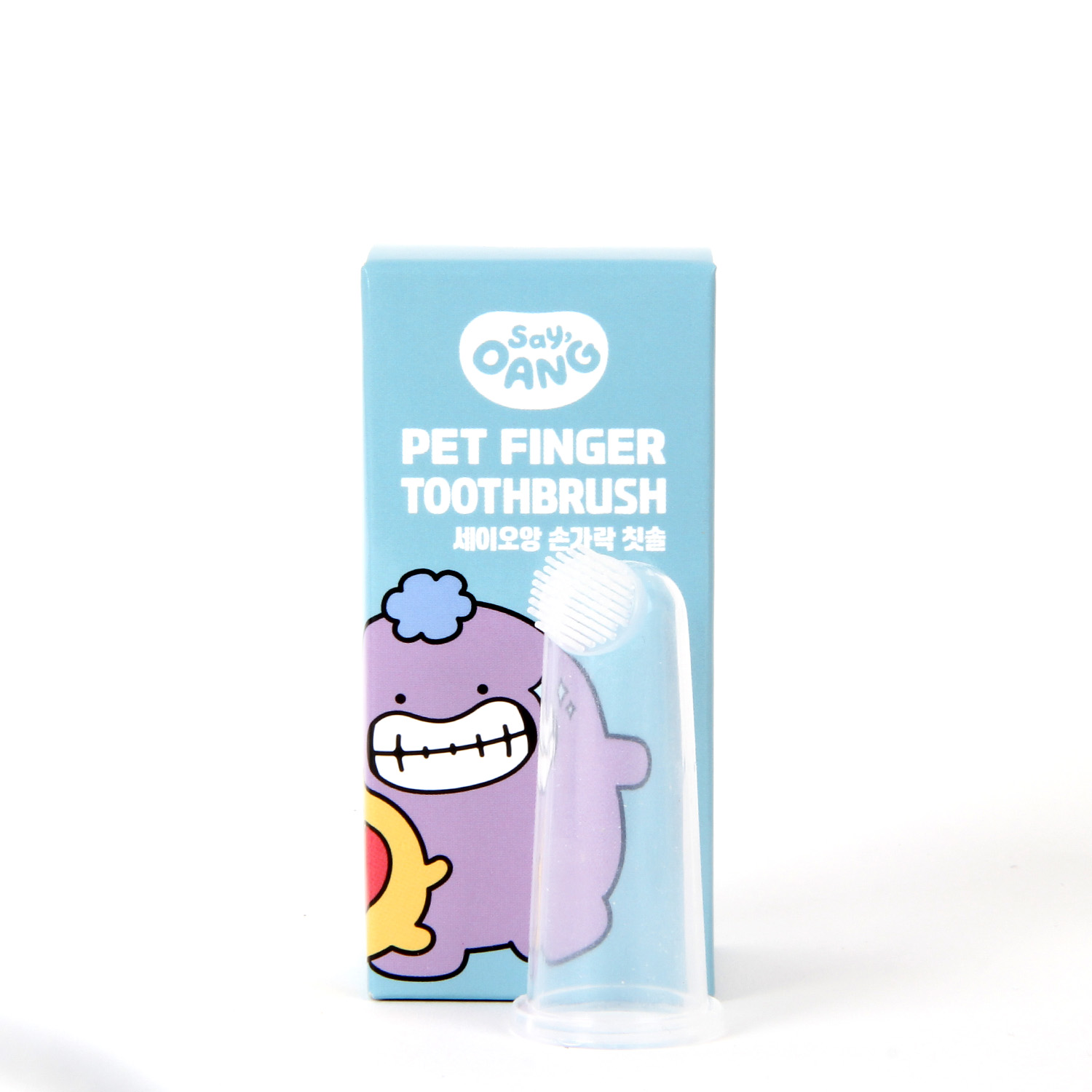 세이오앙 고양이 강아지 손가락 실리콘 칫솔, 1개, 단일 3,000원