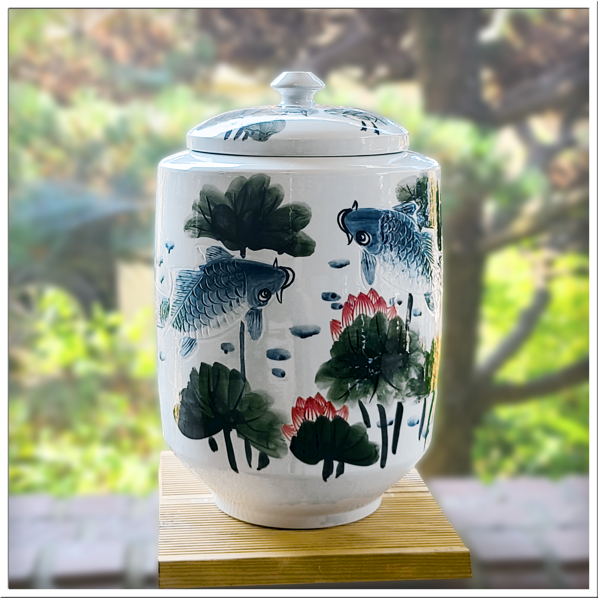 여주흙도예_백자 쌀독 항아리 10Kg 잉어 일자형 75,000원